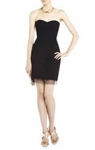 NWT BCBG Max Azria ROSELLE FITTED STRAPLESS LACE DRESS Black Size 0 part... - $59.40