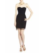 NWT BCBG Max Azria ROSELLE FITTED STRAPLESS LACE DRESS Black Size 0 party formal - $59.40