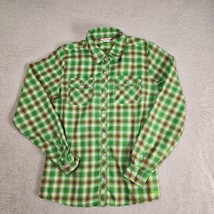 Marmot Green Button Up Shirt Mens Size Medium Plaid Cotton Casual Flap P... - £15.59 GBP