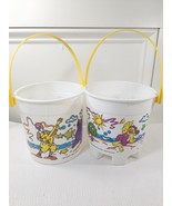 Vintage McDonald&#39;s SET 2 beach sand castle bucket pail Ronald McDonald 1... - $17.00