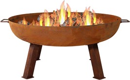 Sunnydaze Outdoor Wood-Burning Fire Pit Bowl For Backyard, Patio, Or Por... - £238.20 GBP