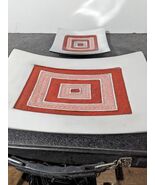 red and silver serving trays from India - €20,44 EUR