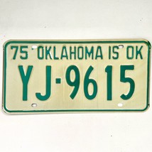 1975 United States Oklahoma Oklahoma County Passenger License Plate YJ-9615 - £14.70 GBP