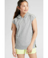 Athleta Girl Sweatshirt IN IT TO WIN IT Hoodie Sleeveless Heather Gray S... - £14.10 GBP