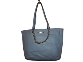 NEW Michael Kors Harper Large East West Leather Tote Bag in Powder Blue - $3,070.03 MXN