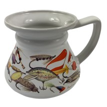 Vintage Potpourri Press 1992 Fishing Lures Travel Coffee Mug Denny Burkhart - £15.60 GBP