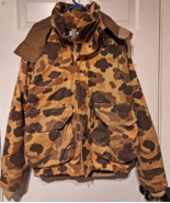 Columbia Gore-Tex Hunting Jacket Men Sz L Duck Camo Parka Hooded Vintage... - £63.16 GBP