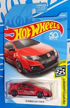 Hot Wheels 2018 Speed Graphics Series #126 &#39;16 Honda Civic Type R Red BISMOTO - £5.26 GBP