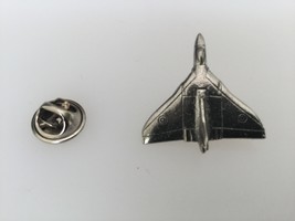 Vulcan Bomber Silver Plated Pewter Lapel Pin Badge Handmade In UK - $7.50