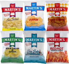 Martin&#39;s BBQ Waffle, Sour Cream &amp; Onion, Red Hot, Salt &amp; Vinegar, Salt &amp;... - £36.83 GBP