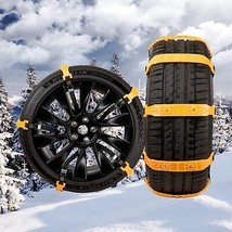 DEDC 10 PCS Car Snow Chains, Universal Fit Anti-Slip Car Chains, Winter ... - £37.10 GBP