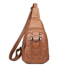 Casual Soft Leather One Shoulder Bag Washed Leather - $31.84