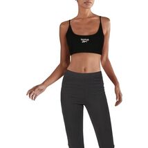 Reebok Small Logo Bra, Black,Size Large - $19.28