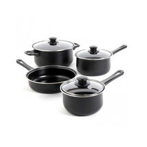 Gibson Home Chef Du Jour 7 Piece Carbon Steel Nonstick Cookware Set in B... - $44.99