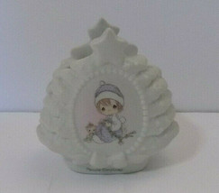 Precious Moments Meowie Christmas Tree Shaped Candle Holder 1994 - $12.72