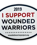 I Support Wounded Warriors Project Magnet Oval Military Veterans 2019 E55 - $19.99