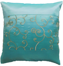 KN277 light blue Cushion cover flower ivy Throw Pillow Decoration Case - £7.06 GBP