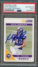 2011 Score #356 Kyle Rudolph Signed Card PSA Slabbed RC Vikings - £63.94 GBP