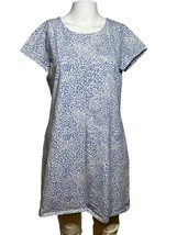 Hi Ho Dress Women&#39;s M Medium Blue Short Sleeve Casual Travel Knit Preppy... - £15.52 GBP