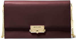 Michael Kors Cece Large Leather Convertible Crossbody Clutch Barolo Wine NWT - £97.09 GBP