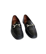 ALLEN EDMONDS Grand Cayman Horse Bit Embossed Black Drivers Loafers Size... - €58,23 EUR