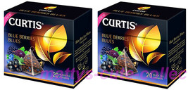 Curtis Black Tea Blue Berries Blues Set Of 2 Boxes X 20 = 40 Pyramids Us Seller - £7.75 GBP