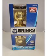 BRINKS Heavy Duty INTERIOR LOCKING Door Knob w/ key Bed &amp; Bath Polished ... - $18.94 CAD