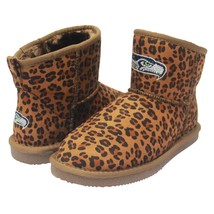 Seattle Seahawks NFL Licensed Women&#39;s Leopard Print Bling Boot by Love Cuce Sz 8 - £32.96 GBP