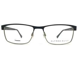 Alfred Sung Eyeglasses Frames AS5000 NVY CEN Rectangular Wood Grain 57-1... - £44.50 GBP