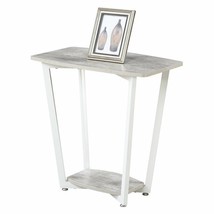 Convenience Concepts Graystone End Table in Gray and White Wood Finish - £63.54 GBP