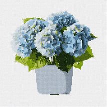 Pepita Needlepoint Canvas: Pot of Hydrangeas, 10&quot; x 10&quot; - £61.69 GBP+