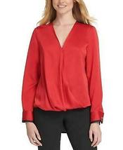 Dkny Hammered Satin Twist-Front Blouse - £28.04 GBP