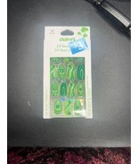 Claire&#39;s Faux false nails Shamrock clover St. Patricks day green Short B... - $185.58 MXN