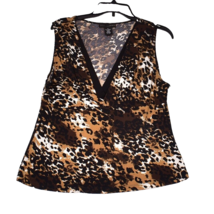 Grace Elements Women&#39;s Sleeveless Animal Print Blouse Size XL - $14.49