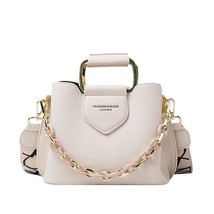 Women&#39;s Bucket Bag Designer Thick Chain Handbags Purses Leather Shopper Shoulder - £34.68 GBP