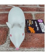 Halloween Pullback Toy Mouse Figure Pull Back Rat Wheels White Rodent Pl... - $9.75