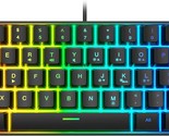 The Snpurdiri 60 Percent Wired Gaming Keyboard, Rgb Backlit Ultra-Compac... - $39.94