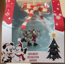 Minnie And Mickey Ice Skating Glass Drop Sketchbook Ornament Disney Store 2021 - $29.85