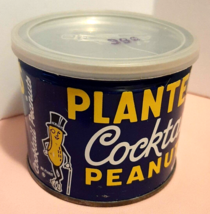 Vintage Planters Cocktail Peanuts Empty Tin 6oz  Original Mr Peanut Lid 39¢ Lid - £11.68 GBP