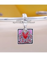 925 Sterling Silver Keith Haring Collection Walking Heart Double Dangle ... - £14.31 GBP