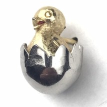 Baby Chic Hatching Pin Vintage Cute Animal Chick Chicken Easter Metal - $13.95