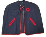 Nurse Cape Child Costume Dress Cape Blue &amp; Red 50s Vtg - $14.80