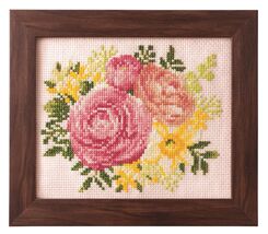 Cosmo Ranunculus and Daffodil Seasonal Flower Arrangement Cross Stitch Kit - $36.97