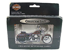 Vintage Harley Davidson Motorcycle 1998 Collector Tin 2 Decks Of Playing... - £16.26 GBP