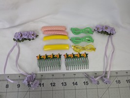 Vintage Barrettes Lot Barrette Lot of 4 and Metal Comb Set - £15.38 GBP