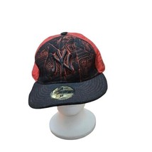 NY Yankees Quilted Yankees Cap Size 8 Stitched Fitted Cap - £11.17 GBP