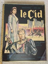 EL CID French  movie poster 31x23 SOPHIA LOREN CHARLTON HESTON  - £149.12 GBP