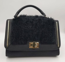 Imoshion- Black Fluffy Furry Handbag Unique Medium 11&quot; x 8&quot; - £15.27 GBP