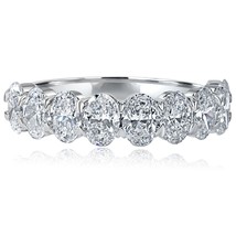 2.25 Karat Ovaler Schliff Kunstdiamanten Grown Diamant Halb Ewigkeit Ehe... - £2,340.84 GBP+