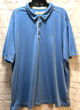 Tommy Bahama men&#39;s polo shirt XXXL heathered blue modal blend - $19.79